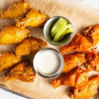 Black Market Wings · Signature chicken wings. Served with your choice of honey mustard, bbq, hot, medium, or mild...