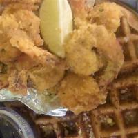 Fried Regular Shrimp With Waffles · 