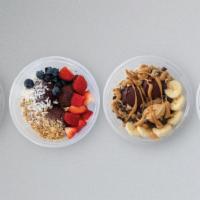 Byo Acai Bowl  W/Froyo  3 Scoops Of Acai + The Froyo/Sorbet Of Your Choice & Top It Your Way! · Build your own bowl, begin with 3 scoops of our Sambazon acai, add your choice of froyo, and...