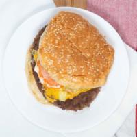 American Cheese Burger · 1/2 lb. beef patty, Lettuce, tomatoes, ketchup, mustard, Mayonnaise