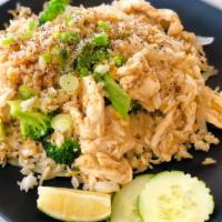 Thai Fried Rice · Eggs, onions, broccoli, and your choice of protein.