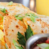Chicken Quesadilla · Bell Peppers. Grilled Onions. Cheddar Cheese. Salsa. Sour Cream. Guacamole.