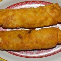 Egg Roll (Chicken) · Made fresh daily chicken egg rolls with cabbage, carrots, & celery.  (2 egg rolls per order)