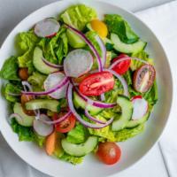 The Fresh Cut Garden · Fresh-cut Crisp Romaine Lettuce, Ripe Tomatoes, Cucumbers, Red Onion, Sweet Peppers & House-...