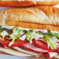 House Special · Prosciutto, ham, turkey, salami, cheese, lettuce, tomato, red onion and mayonnaise.