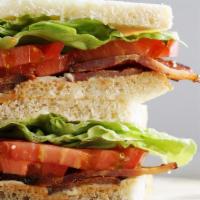 Blt · Classic bacon, lettuce, tomato and mayo on toasted white bread.