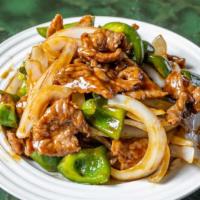 Pepper Steak With Onion Combo Dinner · Sautéed beef with bell peppers, onions, and black pepper sauce.