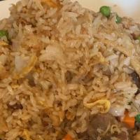 House Fried Rice · beef, chicken and shrimp.