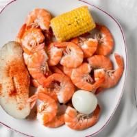 Shrimp Combo (Large) · Large Shrimp, 1 Corn, 1 Potato, and 1 Egg.