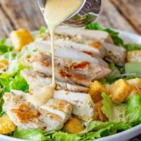 Ceaser Salad · Romaine lettuce, parmesan cheese, and garlic croutons.
