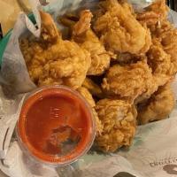 Fried Shrimp Basket · Served with a side of your choice fries onion rings sweet potato fries potato or corn on the...
