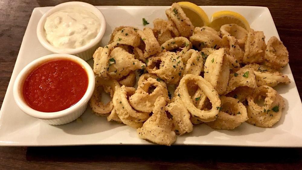 Calamari Rings · Crisp calamari rings with our homemade marinara sauce.