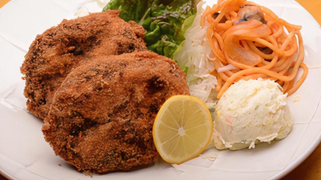 Menchi Katsu · Deep fried angus beef pate.