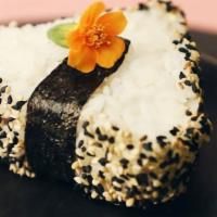 Onigiri · White Rice Balls with Your Choice of Protein and One of Our Delicious Sauces.