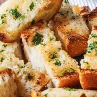 Garlic Bread · crispy, crunchy, garlic , olive oil & spices.