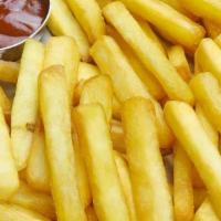 Crispy Regular Fries · Shoestring fries, fried golden.