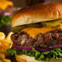 Garden Burger · A delicious vegetarian Boca burger served with fresh lettuce, tomato, pickle, relish, mustard.