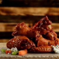 20 Wings · Served with celery, carrots and ranch or blue cheese dressing.