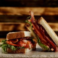 Blt · Bacon, lettuce, tomato, mayo, toasted bread, fried egg for additional price or avocado for a...