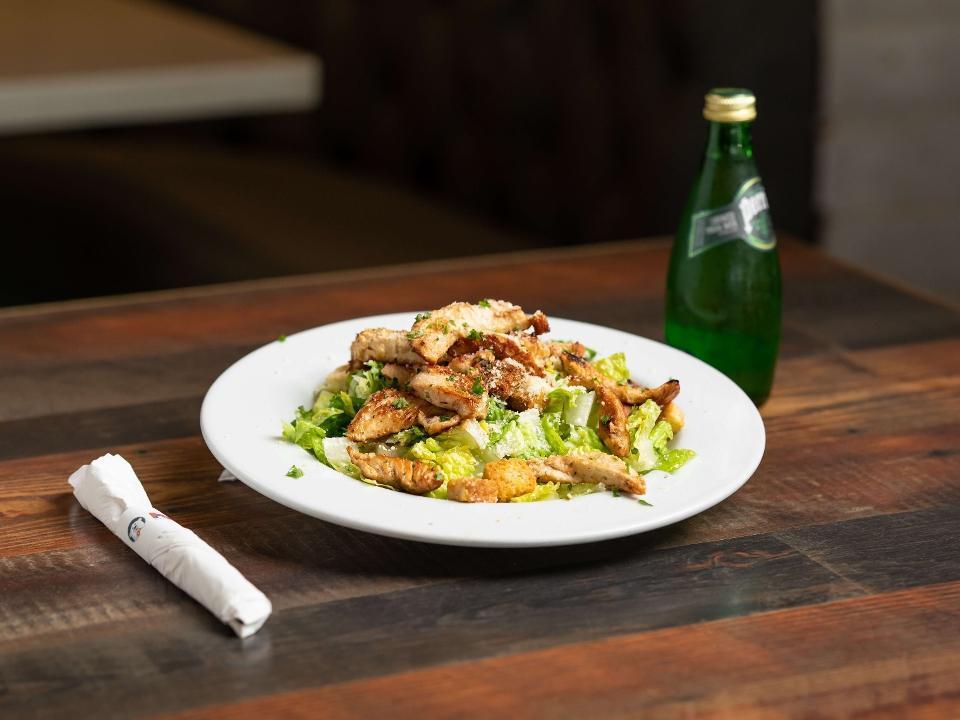 Chicken Caesar Salad · Caesar salad Fresh Romaine lettuce, parmesan cheese, croutons and creamy Caesar dressing with grilled chicken.