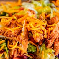 Fried Chicken Tender Salad · 