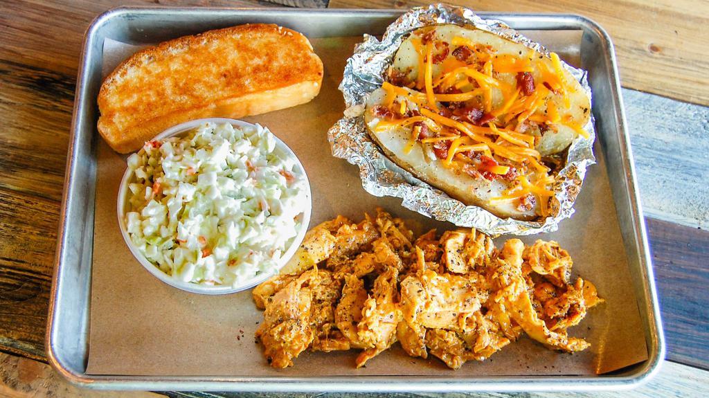 Pulled Bbq Chicken Plate · 