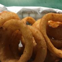 Basket Of Onion Rings · served with a side of BBQ for dipping