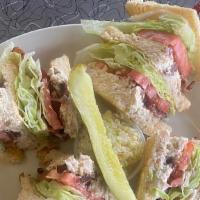 Chicken Salad Club · Homemade delicious chicken salad served on choice bread and Stacked high with lettuce, tomat...