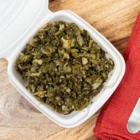 Callaloo And Saltfish · COMES WITH WHITE RICE OR PEAS & RICE STEAM CABBAGE OR STRING BEANS