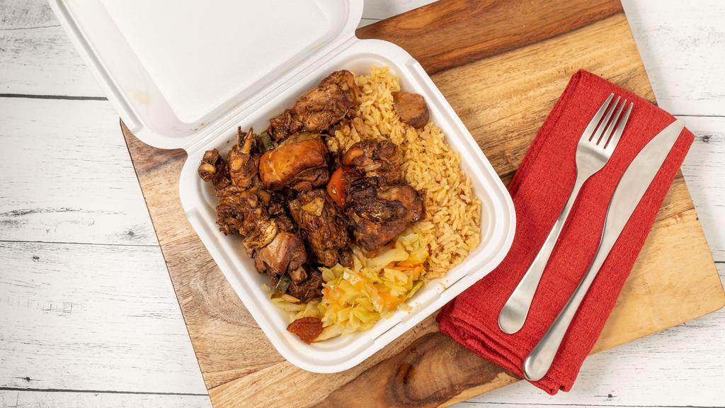 Brown Stew Chicken · Favorite. Served with choice of side.