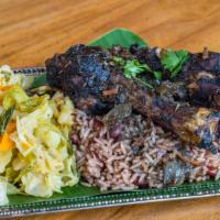 Jerk Chicken · Comes with 1 Rice Choice & 1 Side Choice