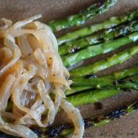 Asparagus · w/ grilled onions