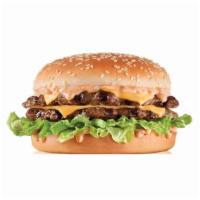The Big Hardee® · Two charbroiled all- beef patties, our Classic Sauce, two slices of American cheese, and let...