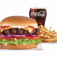 1/3 Lb Thickburger® Combo · A 1/3 lb. char-broiled angus beef patty, melted american cheese, lettuce, two slices of toma...