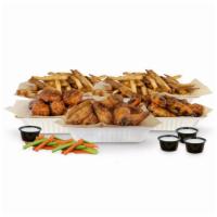 75 Pieces Pack · Choice of 75 crisp boneless wings, classic-bone-in, or a combination of boneless and bone-in...