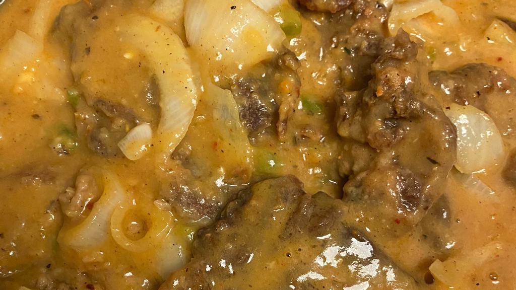 Southern Fried Steak · Our choice of tender steak! Smothered in our home made  famous gravy.
