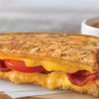 Half Sandwich & Cup Of Soup · Choice of Grown-Up Grilled Cheese, Paris Griller, or Marbled Rye Reuben and Chicken Noodle o...