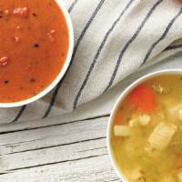 Bowl Of Soup Or Chili · Choose from Chicken Noodle, Tomato Basil or Pork Green Chili.