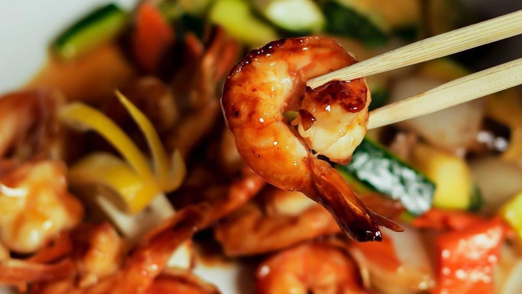 Hibachi Shrimp Dinner · Hibachi grill shrimp w/ seasonal vegetable.served with fried rice and house salad