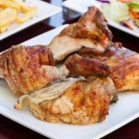 Whole Chicken With 2 Sides · Add white or all dark meat for an additional charge.