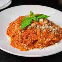 Bolognese · Fresh Pappardelle, Veal, and Beef Ragout.