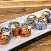 Philly Roll · Smoked salmon, cream cheese, cucumber, smelt roe.