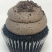 Double Chocolate · Chocolate cupcake with chocolate buttercream frosting.