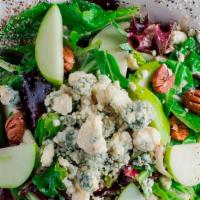 Iii Forks Salad · toasted pecans, blue cheese, Granny Smith apples, maple pecan vinaigrette.