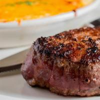 Filet Mignon (6 Oz) · Consuming raw or undercooked meats, poultry, seafood, shellfish or eggs may increase your ri...