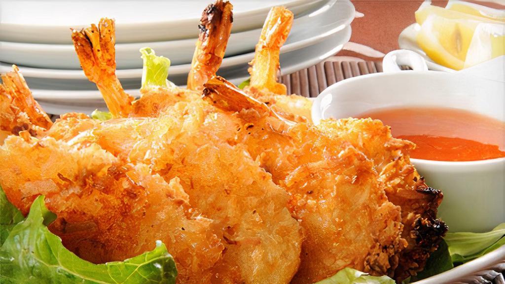 Coconut Shrimp · Special. Golden, Sweet,crispy coconut shrimp,a crowd-favorite finger  food