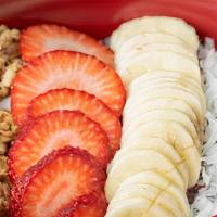 Energy Bowl · Pure blended açai, banana, and maca, coconut flakes, and oatmeal topping.
