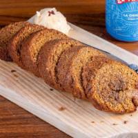 Beer Can Bread · served out of a beer can with whipped guava butter