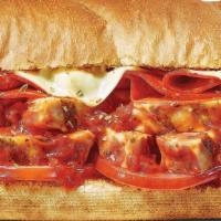 Chicken Pizziola® 6 Inch Regular Sub · Our fresh take on Italian. Juicy chicken, zest-errific pepperoni, and our signature recipe m...