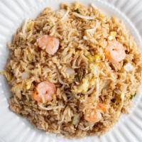 Shrimp Fried Rice · Shrimp egg onion scallions and bean sprouts.